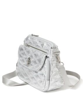 Baggallini Calais Quilted Silver Crossbody